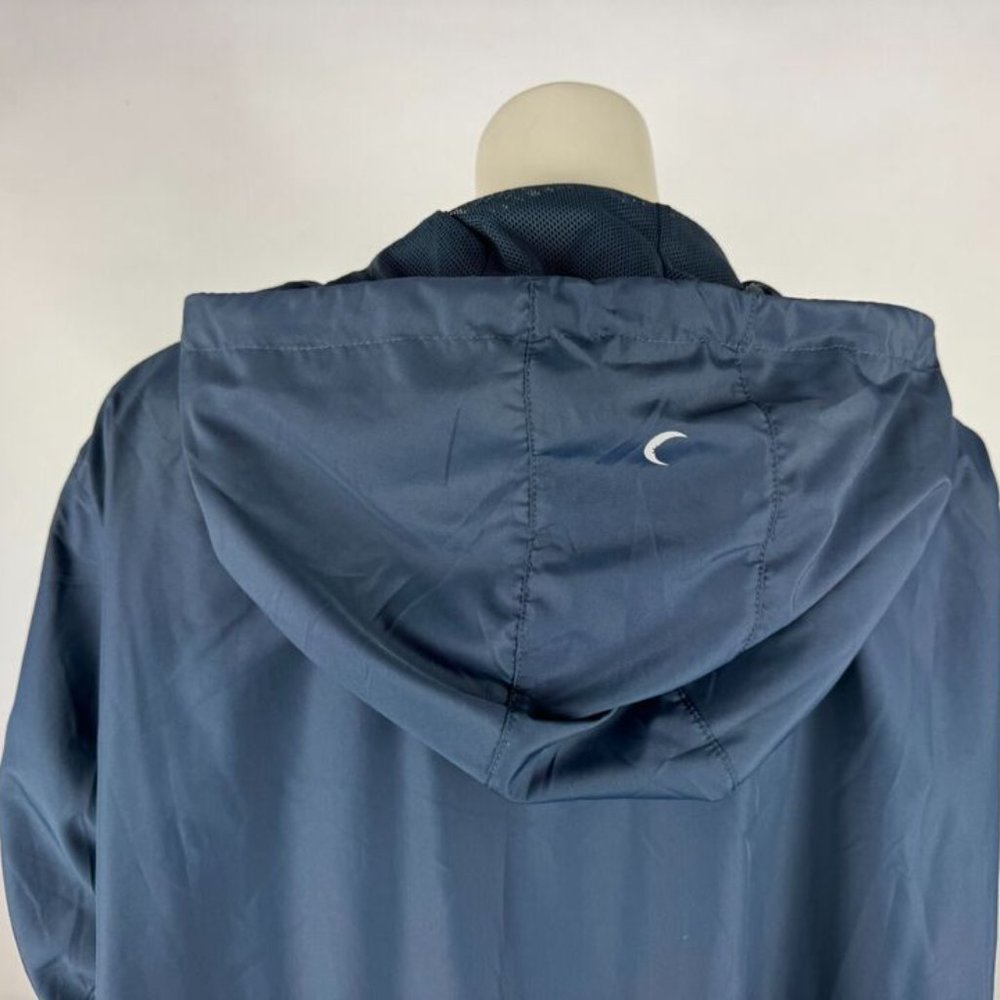 Zyia Navy Rainbow Bomber Jacket Women XXL NWT Full Zip Lined Hooded Windbreaker - Picture 10 of 13